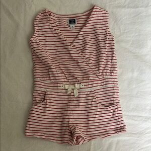 Janie and Jack Red Striped One Piece